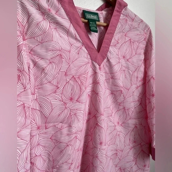 L.L. Bean Hooded Tunic Pink‎ Top - Picture 5 of 7